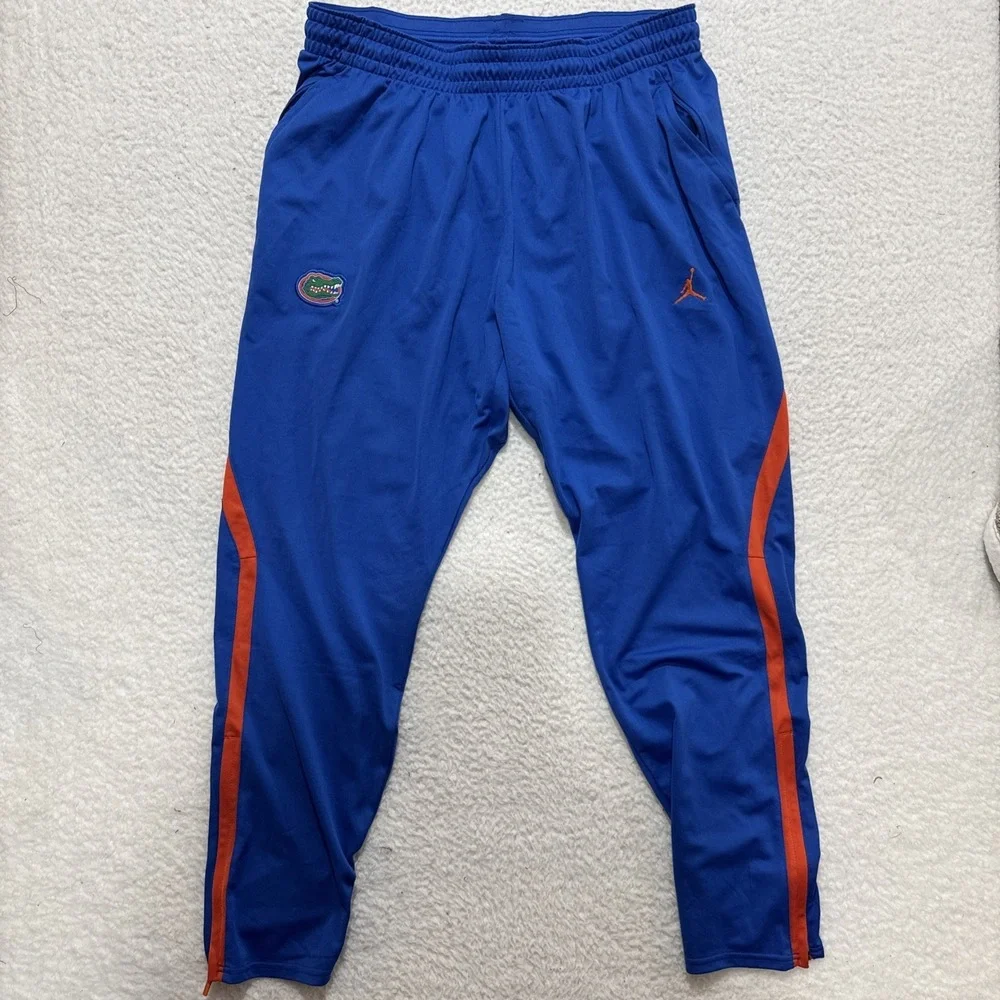 Jordan X Florida Gators Blue Performance Men's Zipper Athletic Sweatpants Sz 3XL